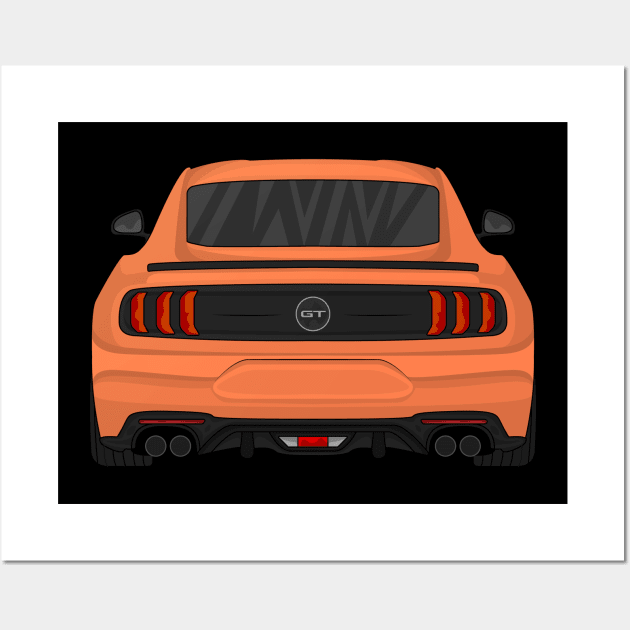 MUSTANG GT CORAL Wall Art by VENZ0LIC